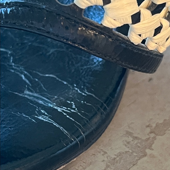 Tory Burch Black and Cream Checkered sandals - Picture 12 of 13